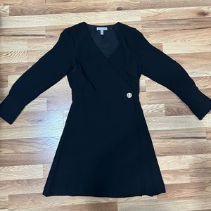 H&M black dress golden touches